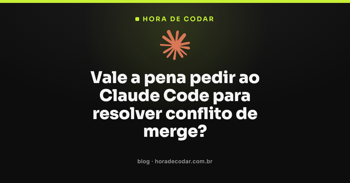 Claude Code resolvendo conflito de merge no terminal