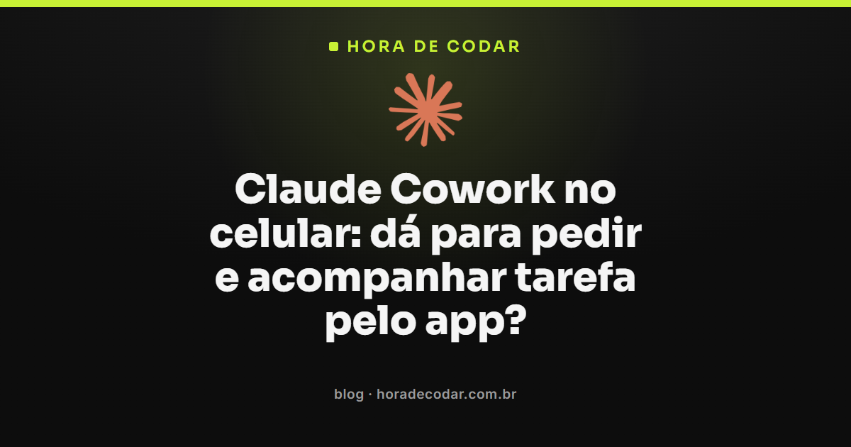 tela do claude cowork app no celular acompanhando uma tarefa em andamento