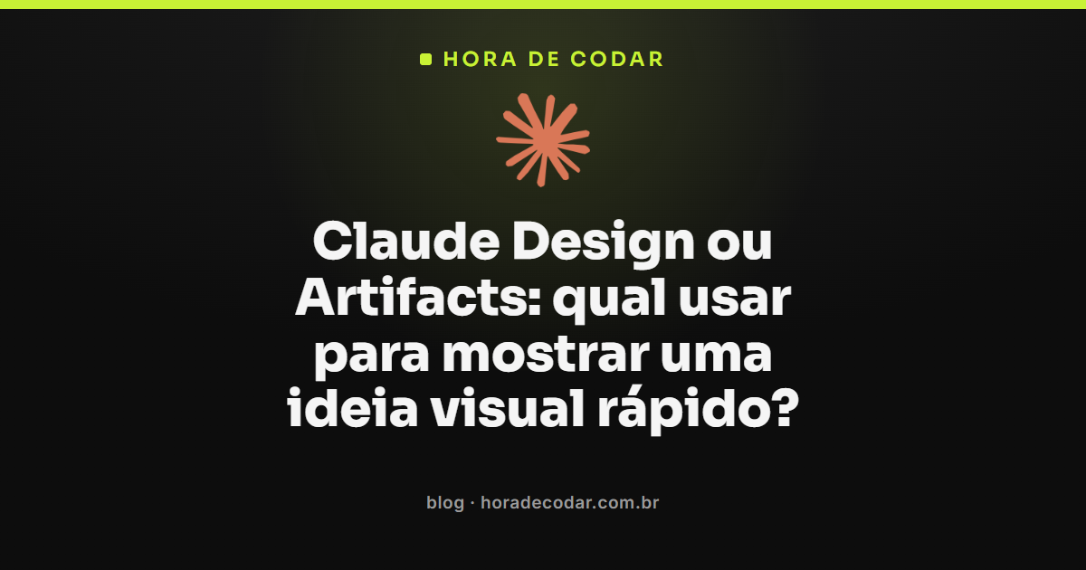 comparação entre Claude Design ou Artifacts para mostrar uma ideia visual rápido