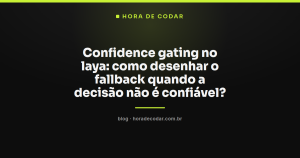 Confidence gating no laya: como desenhar o fallback quando a decisão não é confiável?