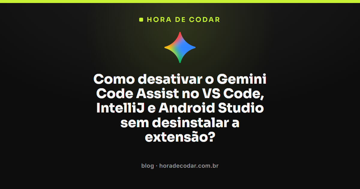 Tela de configurações mostrando como desativar Gemini Code Assist no VS Code