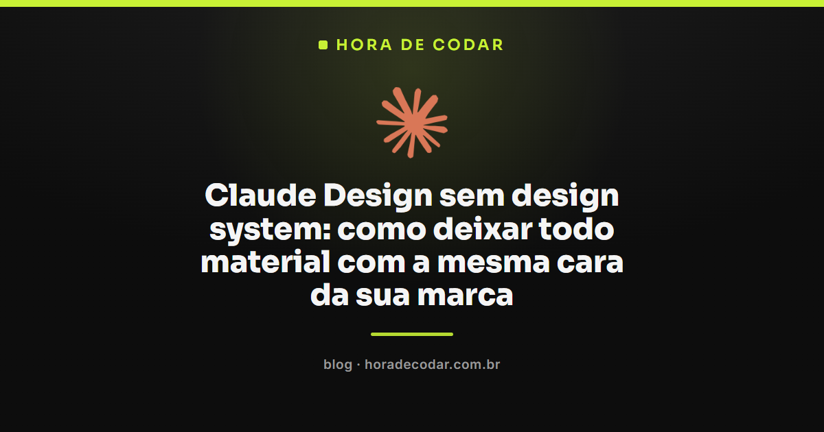 bloco de marca para criar um design system no Claude Design