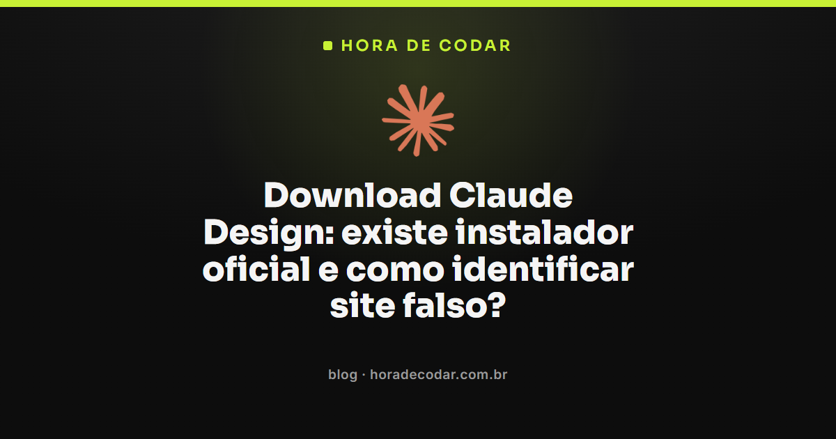 busca por download Claude Design no Google mostrando sinais de site falso