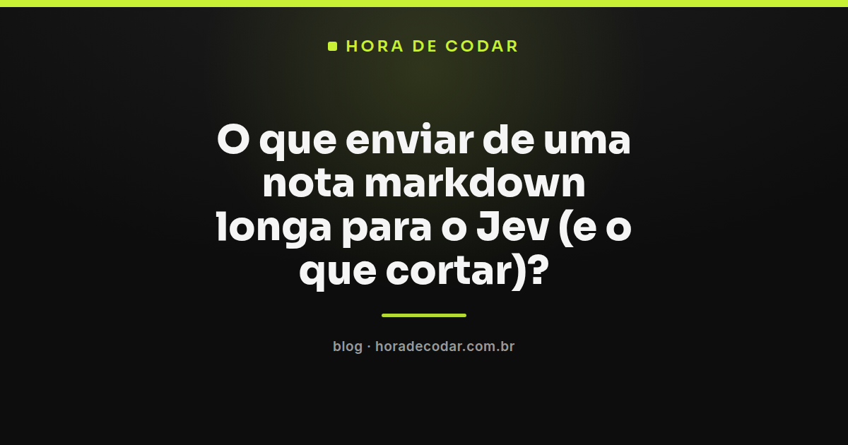 diagrama mostrando como enviar nota markdown para o Jev cortando título, corpo e metadados