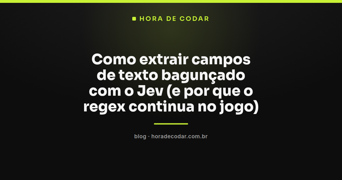 fluxo para extrair campos com o Jev usando regex e schema de perguntas