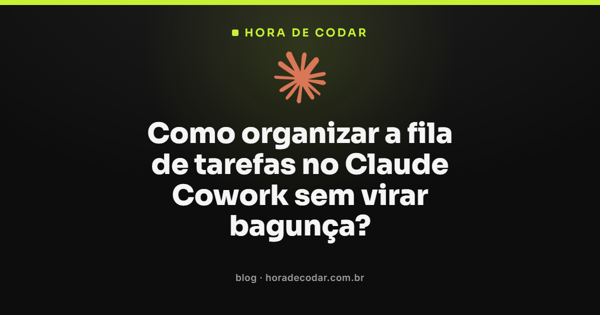 organização da fila de tarefas no Claude Cowork com pedidos em paralelo