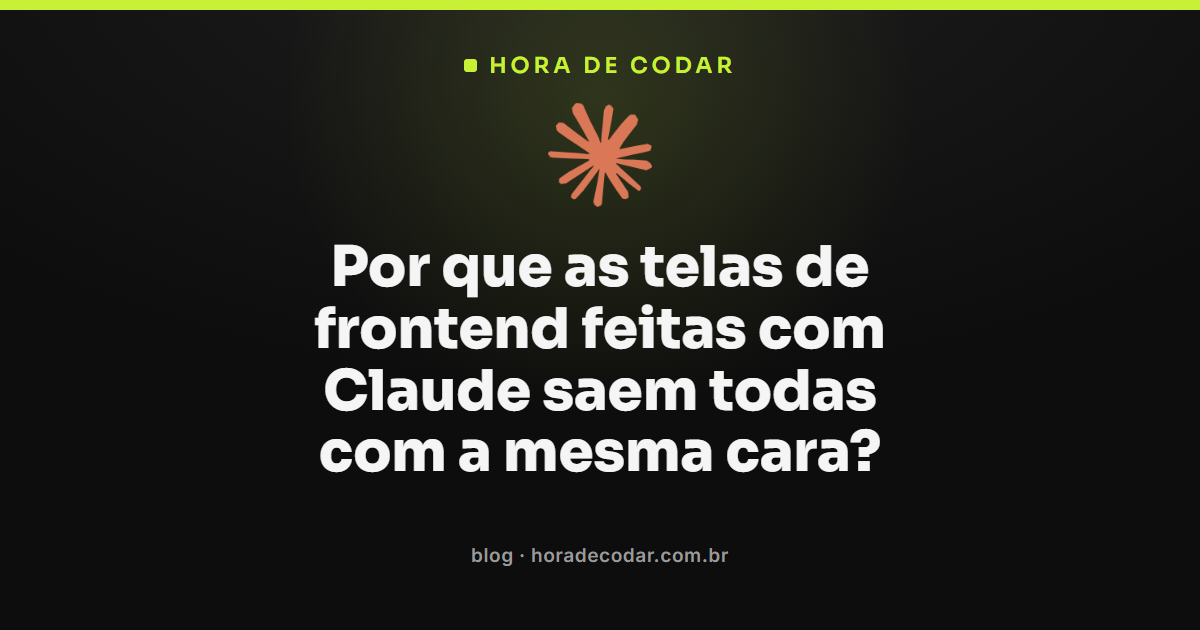 telas de frontend design Claude repetindo fonte Inter e gradiente roxo sobre fundo branco
