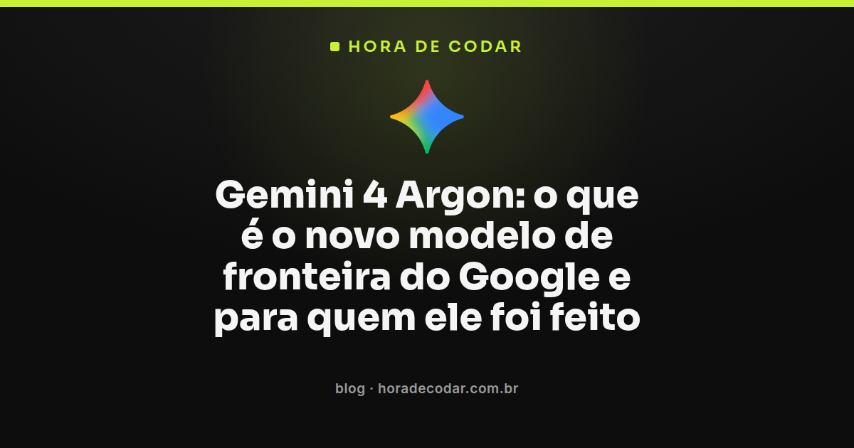 ilustração representando o Gemini 4 Argon, modelo de fronteira do Google DeepMind