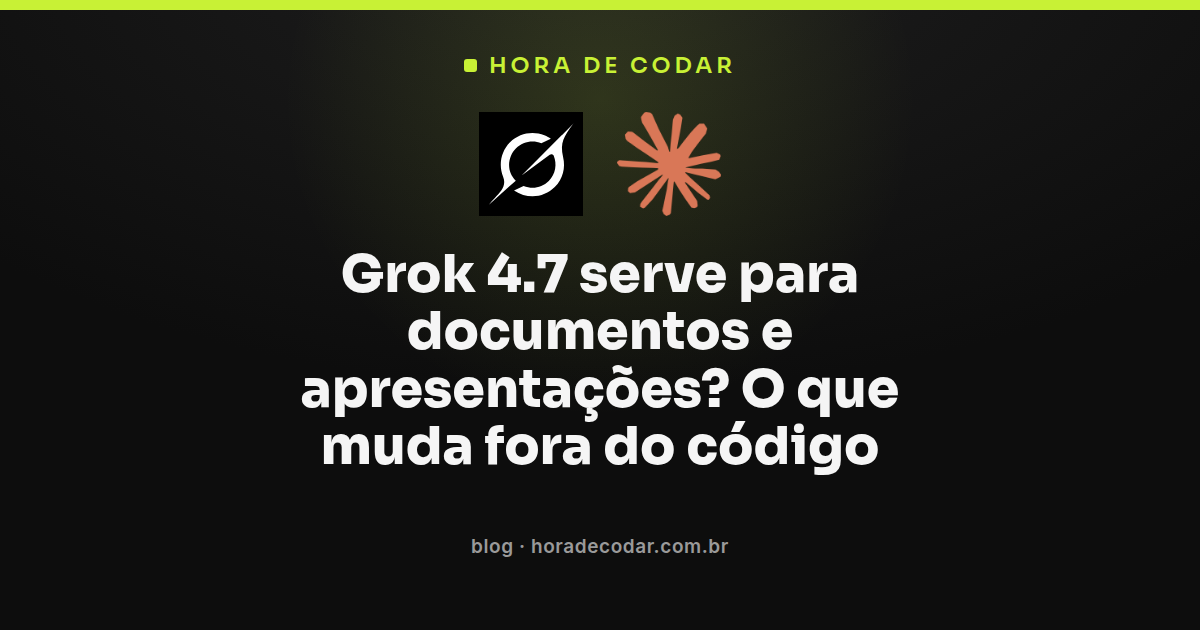 Grok 4.7 gerando documentos e apresentações em Word, PowerPoint e PDF