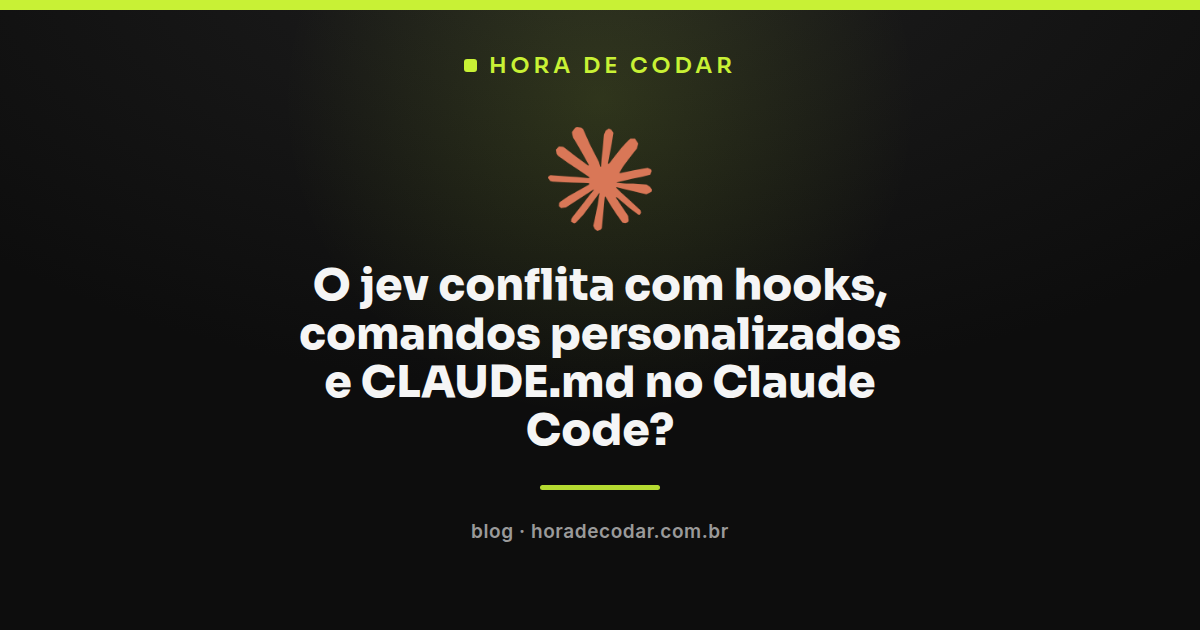 diagrama mostrando jev Claude Code interagindo com hooks e CLAUDE.md sem conflito direto
