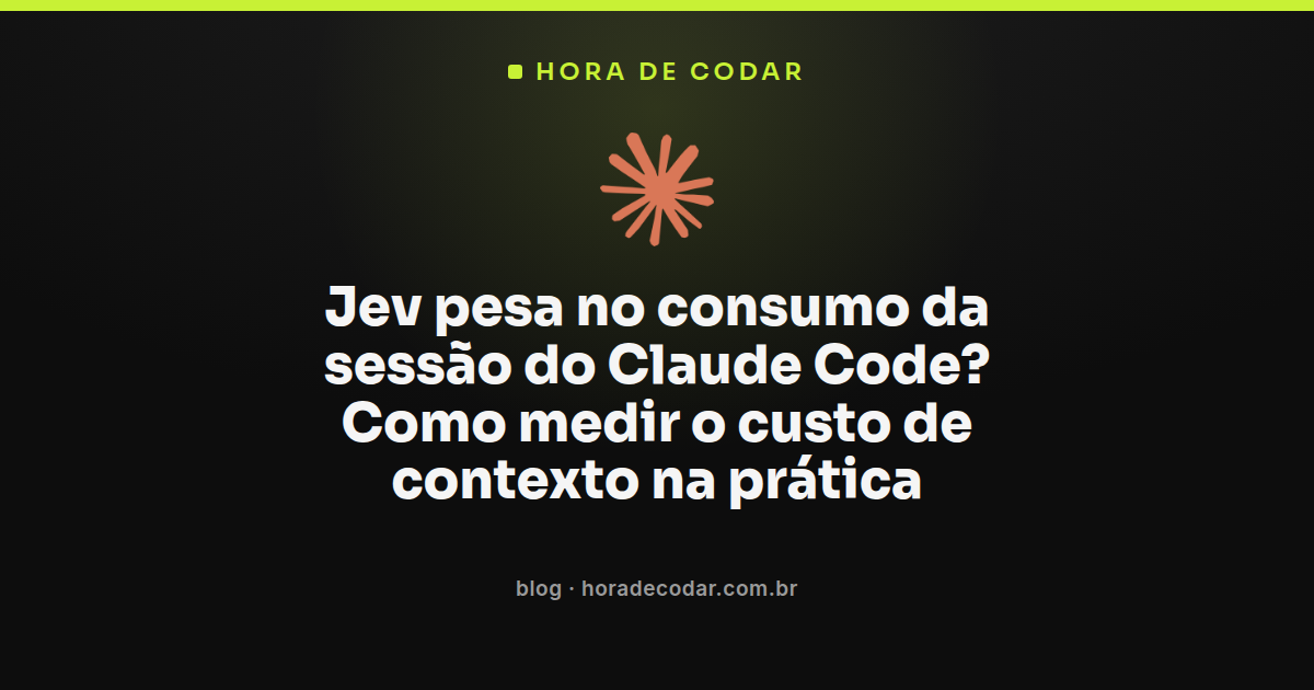 gráfico mostrando o consumo de contexto do Jev no Claude Code medido com o comando /context