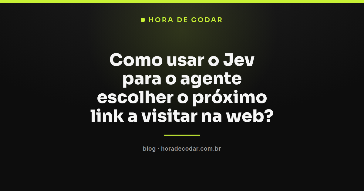diagrama do Jev escolher próximo link usando Choice e Score em agente de navegação web