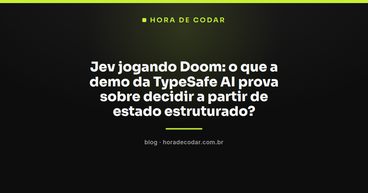 Jev jogando Doom em demonstração da TypeSafe AI usando estado estruturado em vez de imagem da tela