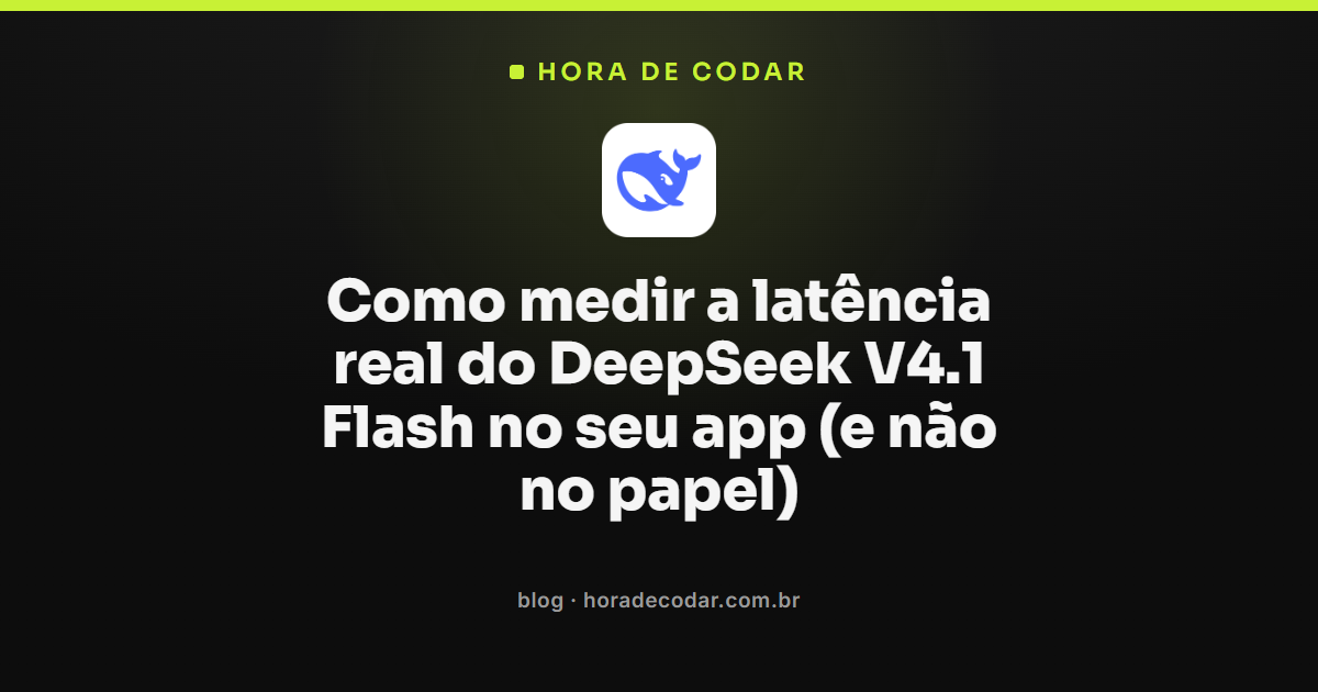 gráfico medindo a latência do DeepSeek V4.1 Flash em um app real