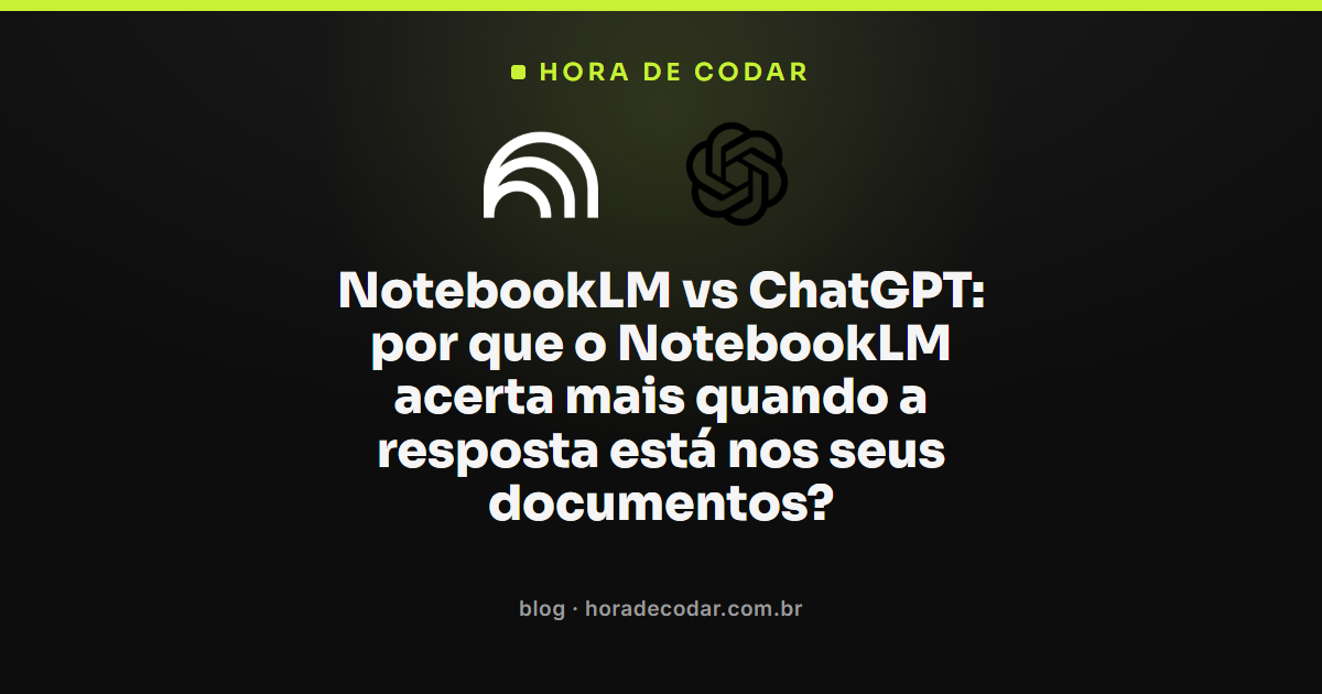 comparação NotebookLM vs ChatGPT respondendo com base nos documentos carregados