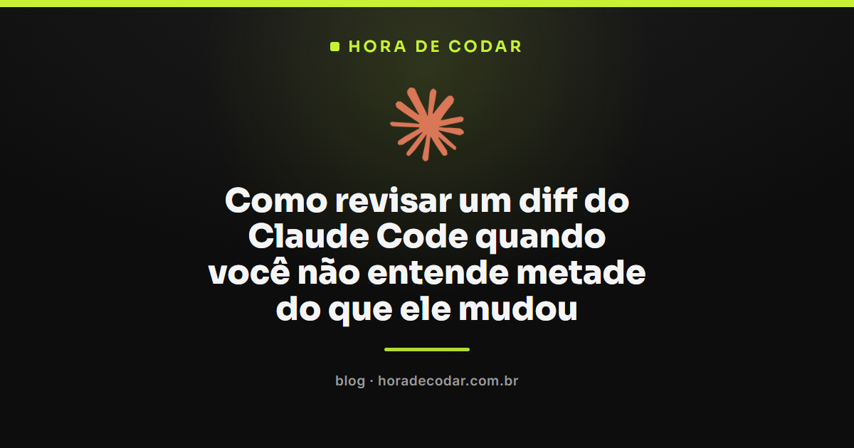 revisão de diff do Claude Code mostrando arquivos alterados no terminal