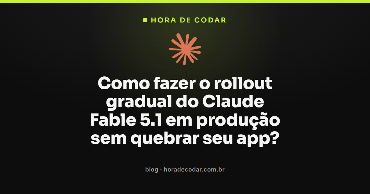 rollout gradual do Claude Fable 5.1 em produção com fallback ativado