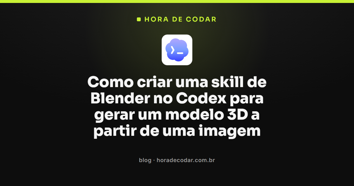 estrutura de arquivos da skill de Blender no Codex com SKILL.md configurado