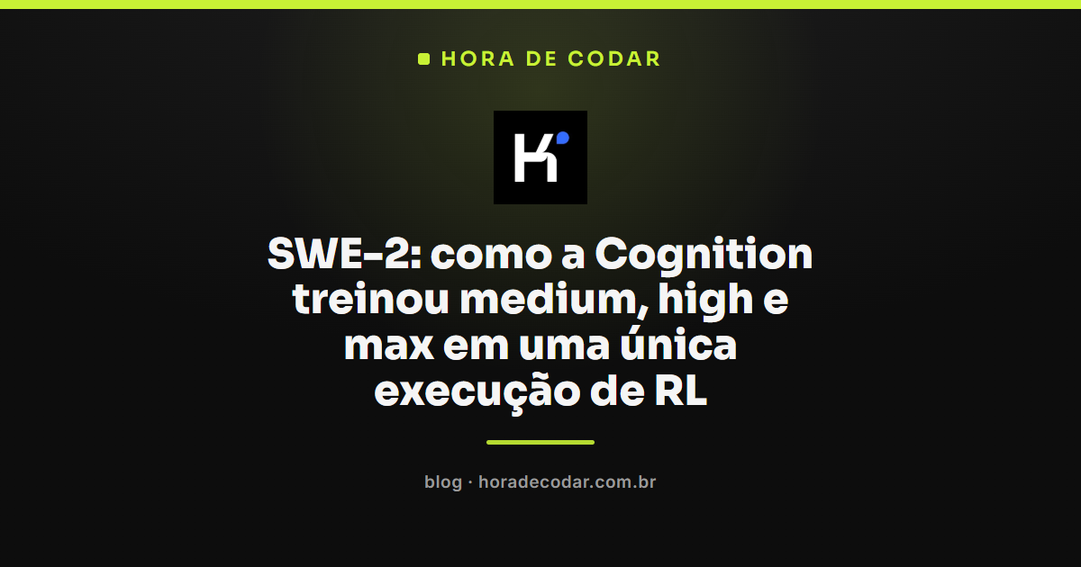 diagrama do modelo SWE-2 da Cognition treinando os níveis medium, high e max numa única execução de RL