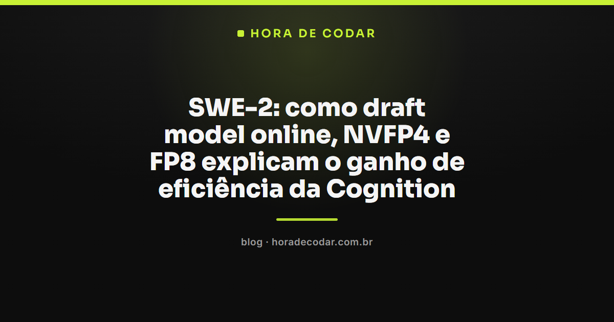 Infraestrutura de inferência do SWE-2 com draft model online, kernels NVFP4 e FP8