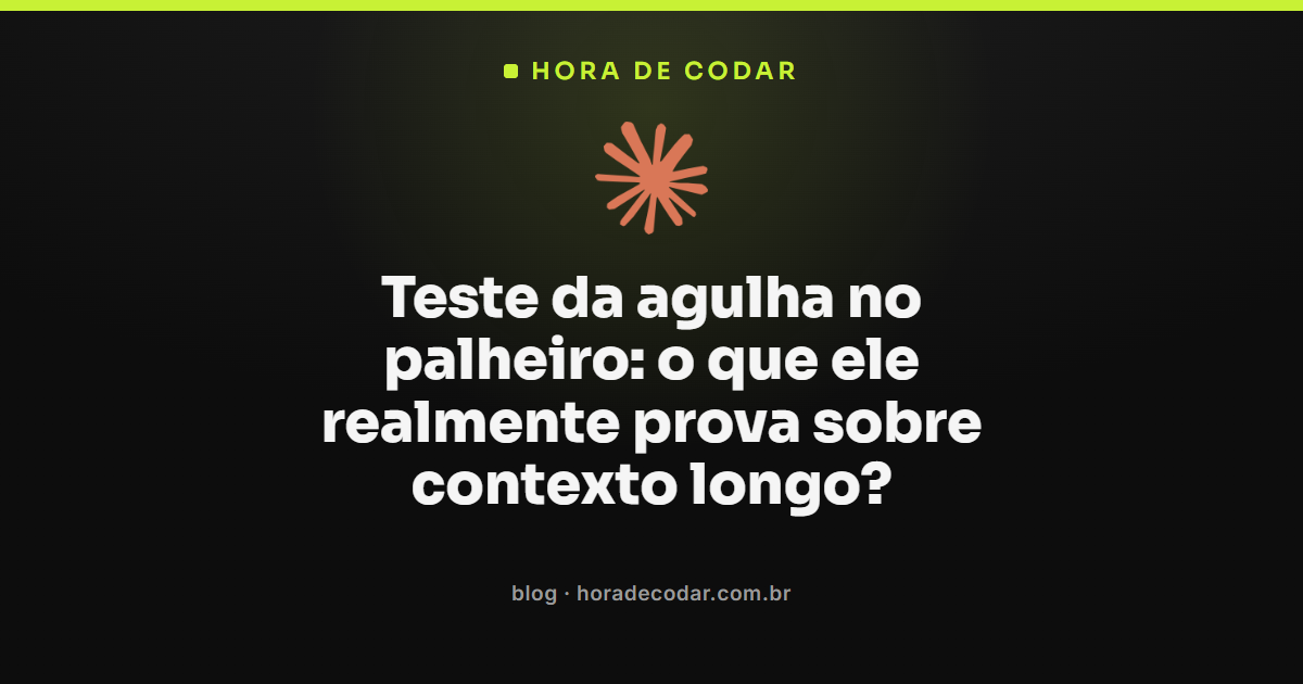 gráfico do teste da agulha no palheiro mostrando recall em diferentes profundidades de contexto longo