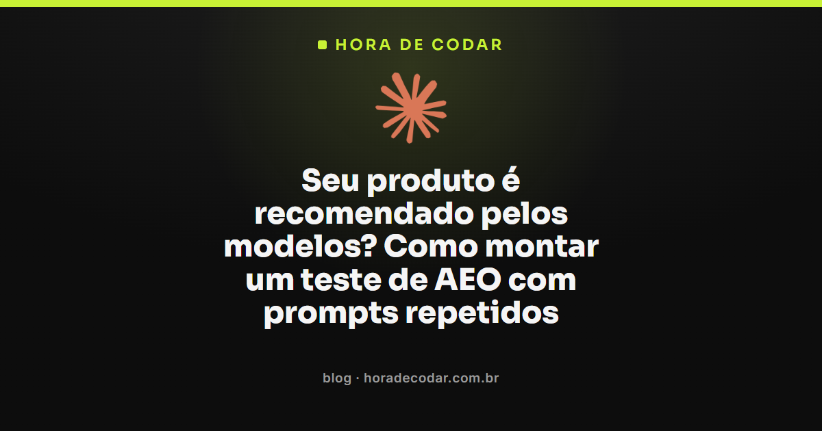 planilha de teste de AEO mostrando recomendações de produtos por modelos de IA