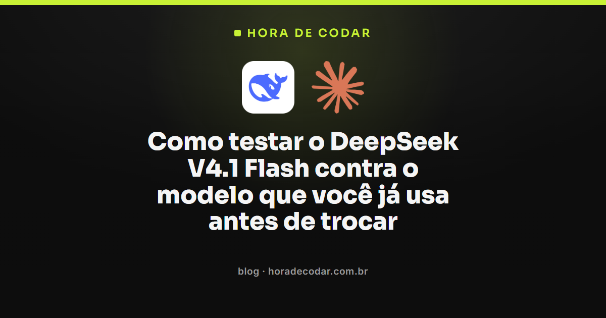 ilustração comparando o DeepSeek V4.1 Flash a outro modelo de IA antes de migrar