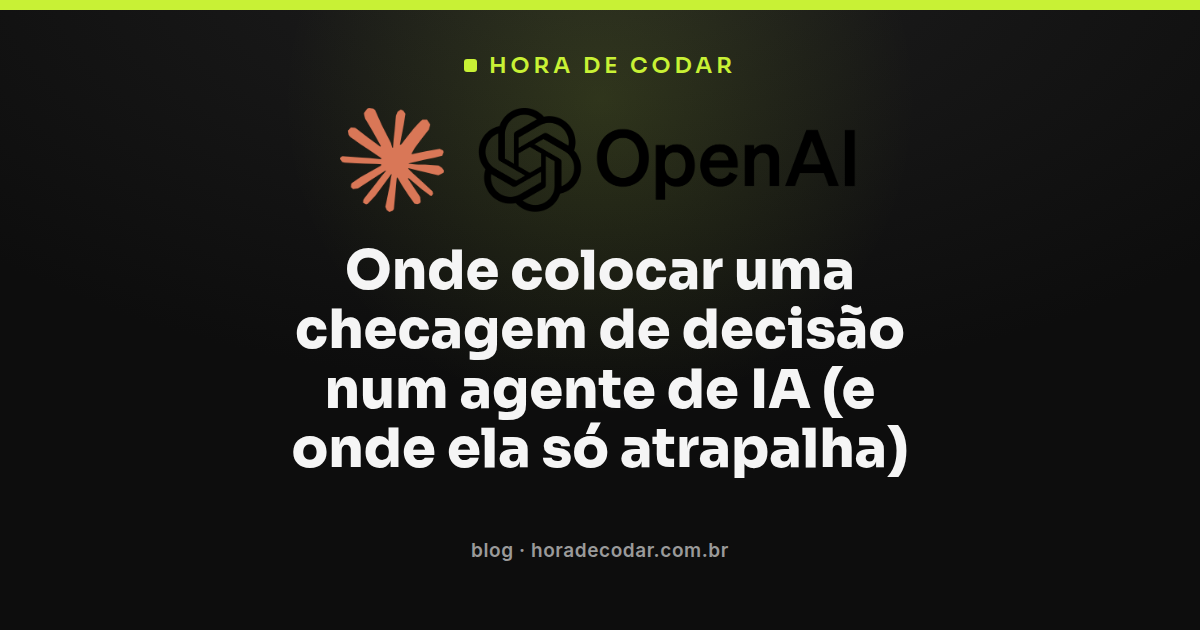 diagrama mostrando onde encaixar aprovação em agentes de IA no fluxo de decisão