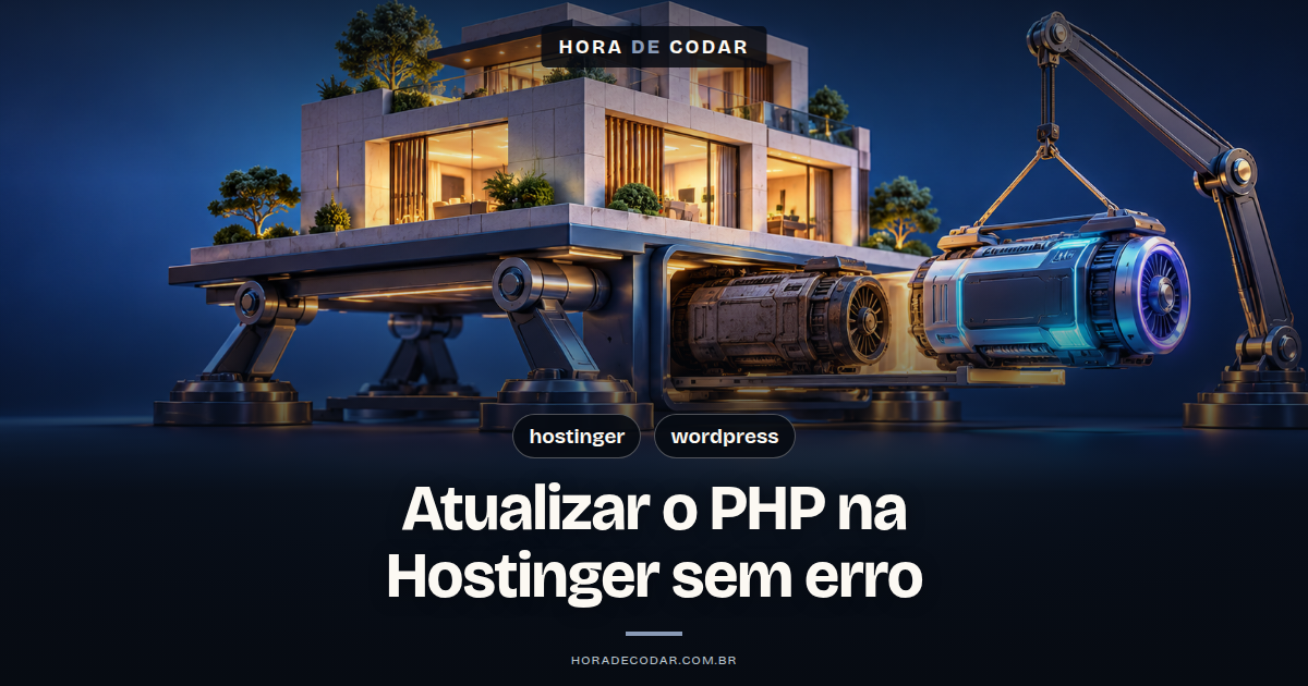 Painel da Hostinger mostrando a seleção de versão do PHP