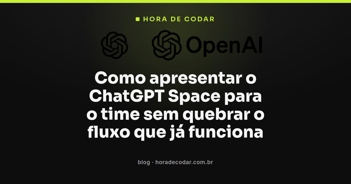 Apresentação do ChatGPT Space para o time em um piloto controlado