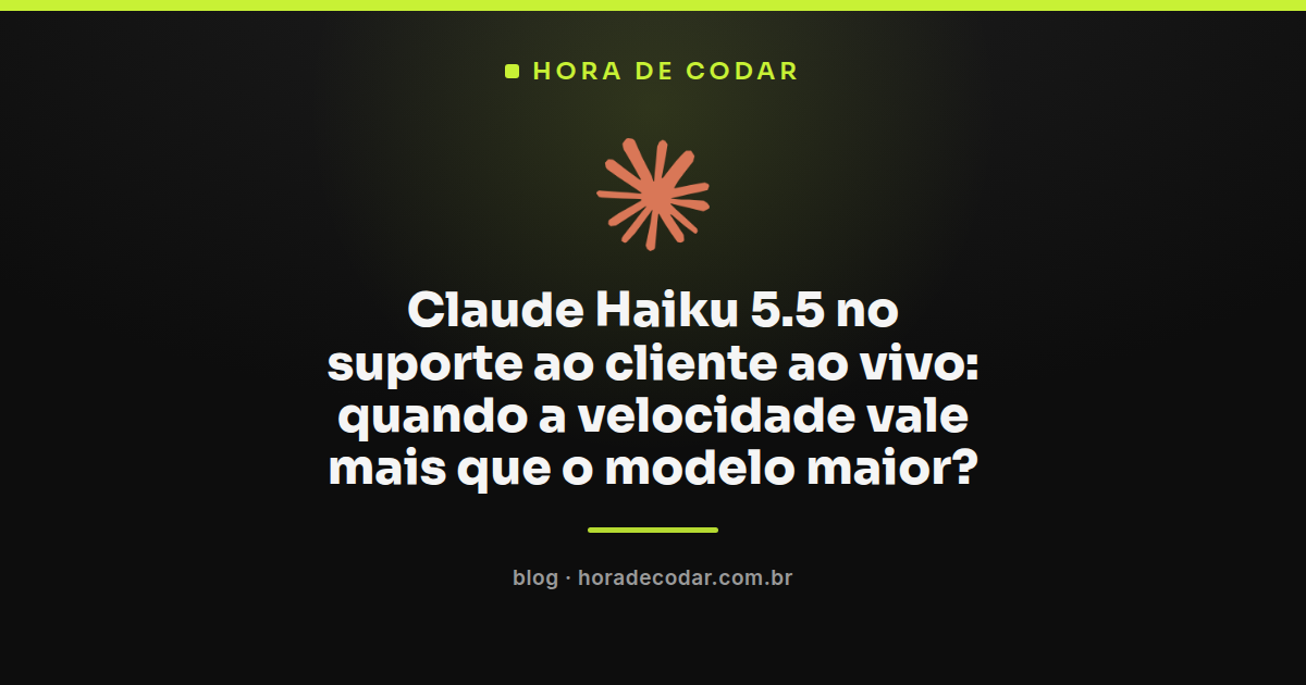 Claude Haiku 5.5 atendendo suporte ao cliente ao vivo com respostas rápidas