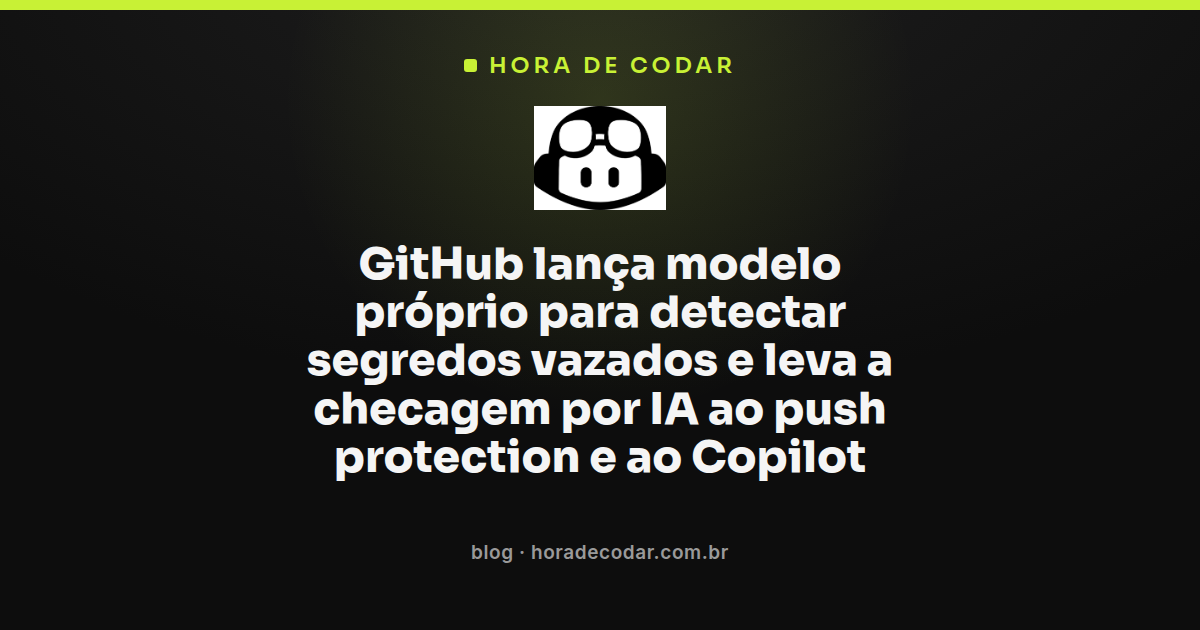 diagrama ilustrando a detecção de segredos com IA no GitHub entre push protection e Copilot