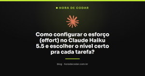 Como configurar o esforço (effort) no Claude Haiku 5.5 e escolher o nível certo pra cada tarefa?