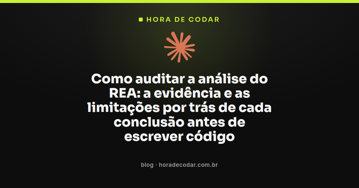 diagrama mostrando como auditar a evidência do REA em uma análise de app