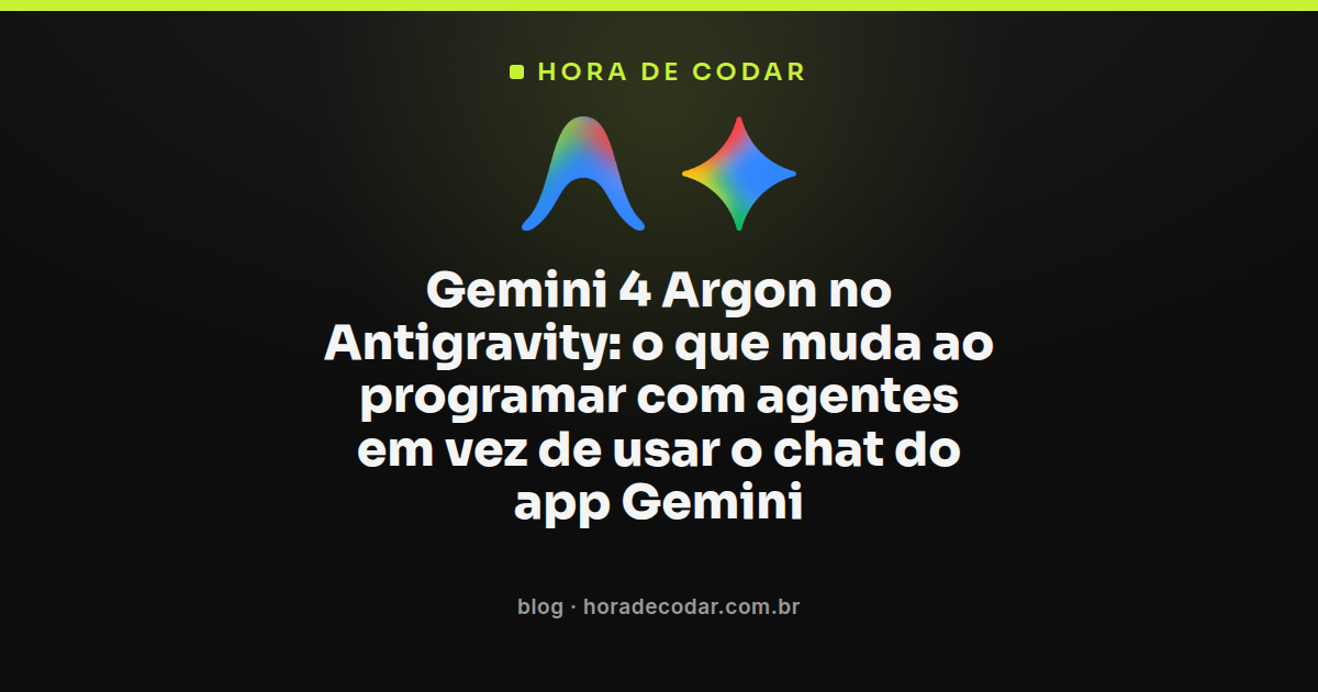 Fluxo de agentes do Gemini 4 Argon no Antigravity mostrando implementation plan e diffs