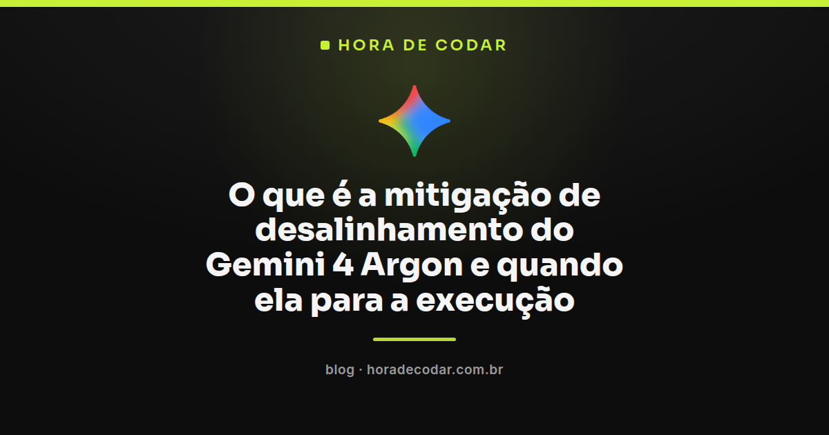 diagrama ilustrando a mitigação de desalinhamento do Gemini 4 Argon interrompendo a execução