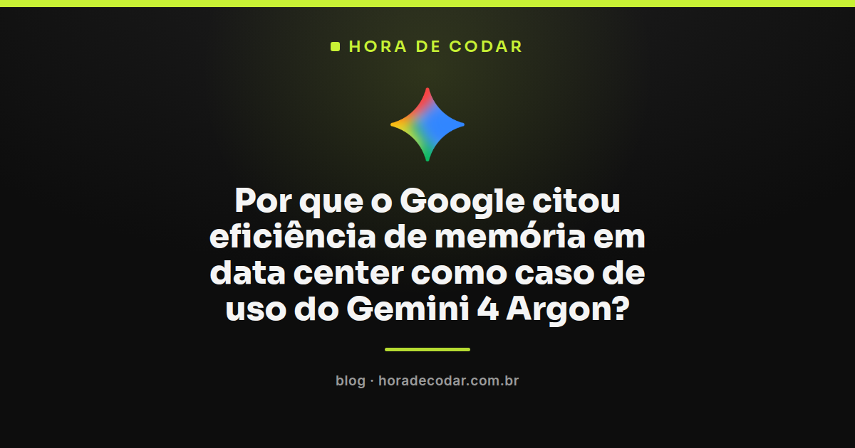 Diagrama ilustrando agentes do Gemini 4 Argon otimizando memória em servidores de data center