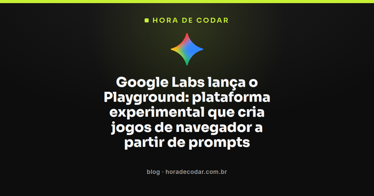 Interface do Google Playground criando um jogo de navegador a partir de um prompt de texto