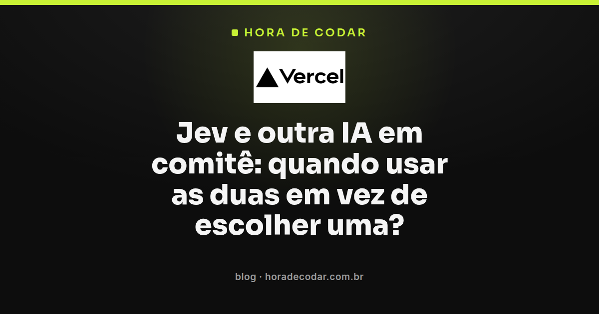 diagrama mostrando Jev em comitê com outra IA votando na mesma pergunta tipada