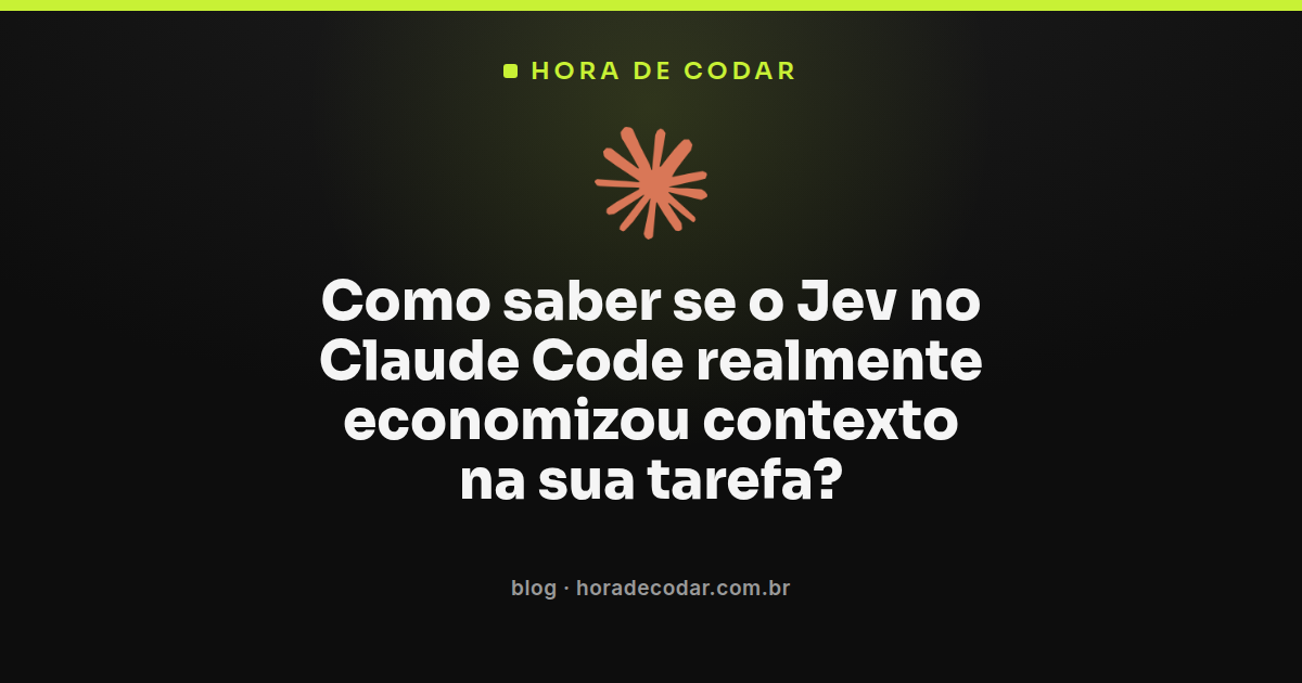 comparação de uso de contexto antes e depois de usar o Jev no Claude Code