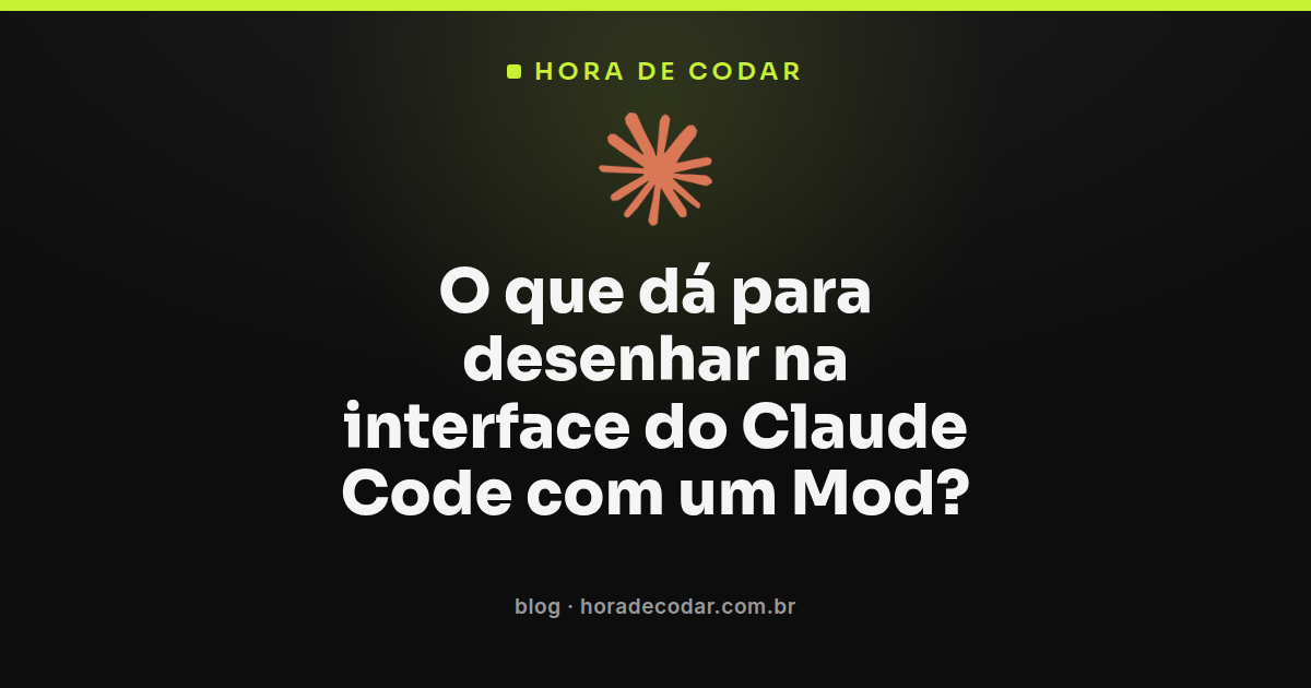 exemplo de mod do Claude Code desenhando um pane lateral na interface