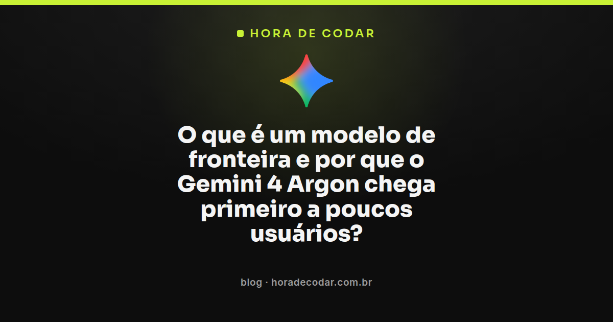 Ilustração explicando o conceito de modelo de fronteira com o Gemini 4 Argon
