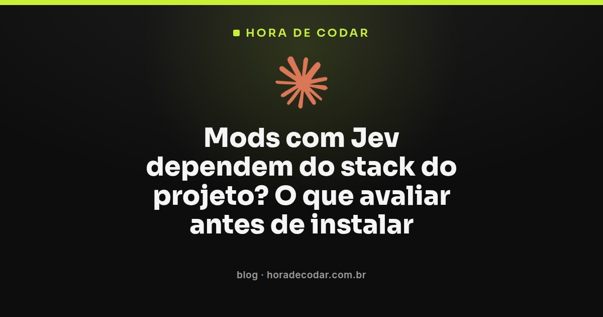 checklist antes de instalar mods com Jev no Claude Code
