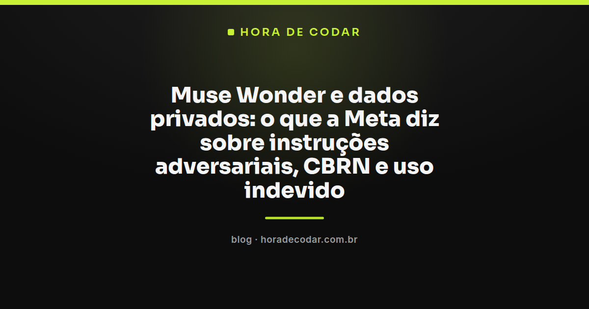 Ilustração sobre Muse Wonder segurança e as salvaguardas da Meta contra uso indevido
