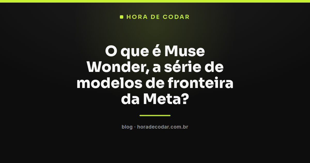 ilustração representando o Muse Wonder, série de modelos de fronteira da Meta