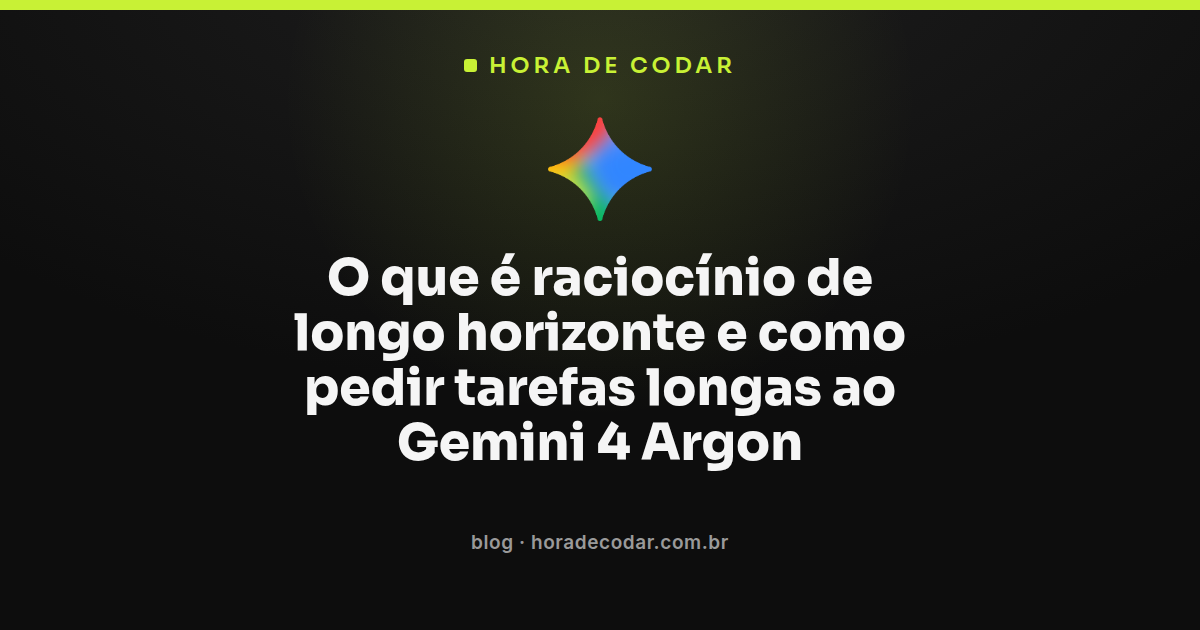 ilustração representando raciocínio de longo horizonte em tarefas longas no Gemini 4 Argon