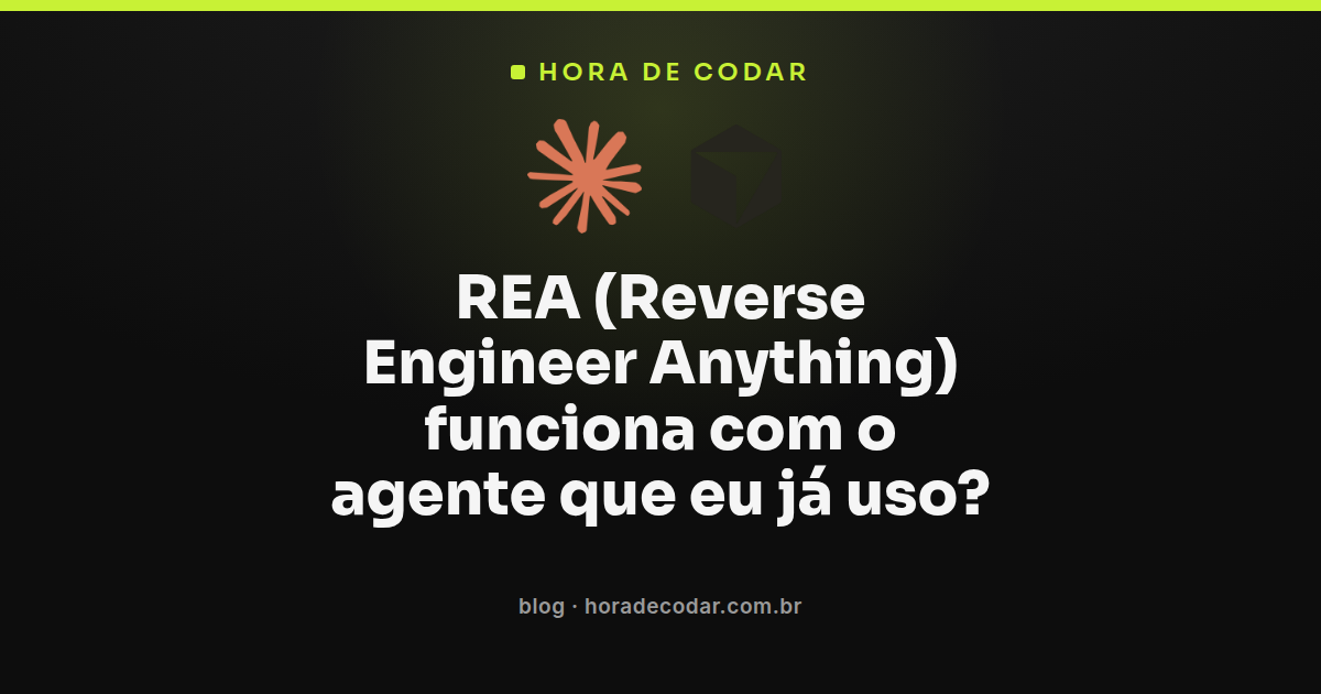 diagrama mostrando REA Reverse Engineer Anything integrado a diferentes agentes de IA