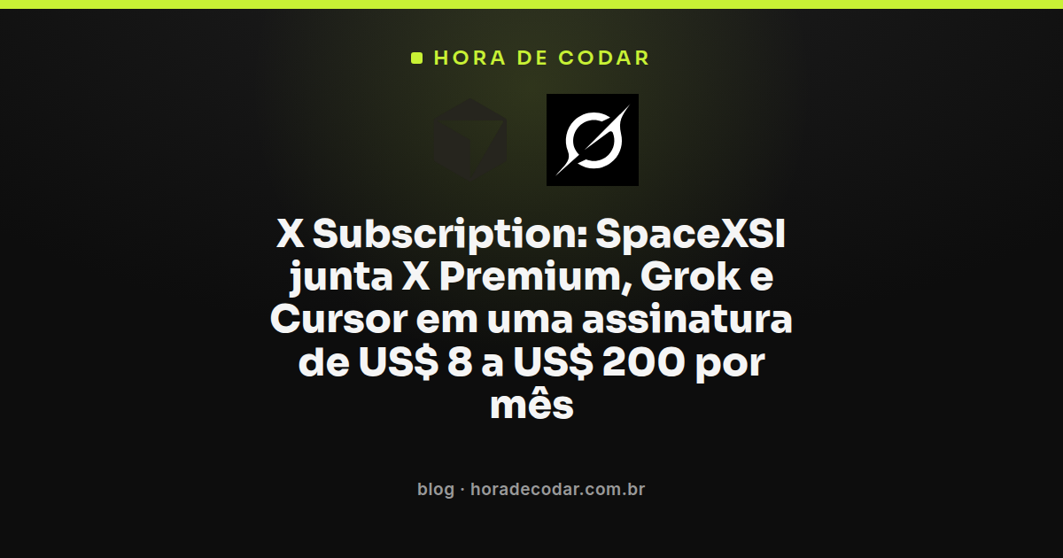 diagrama mostrando os planos da X Subscription unindo Grok, Cursor e X Premium